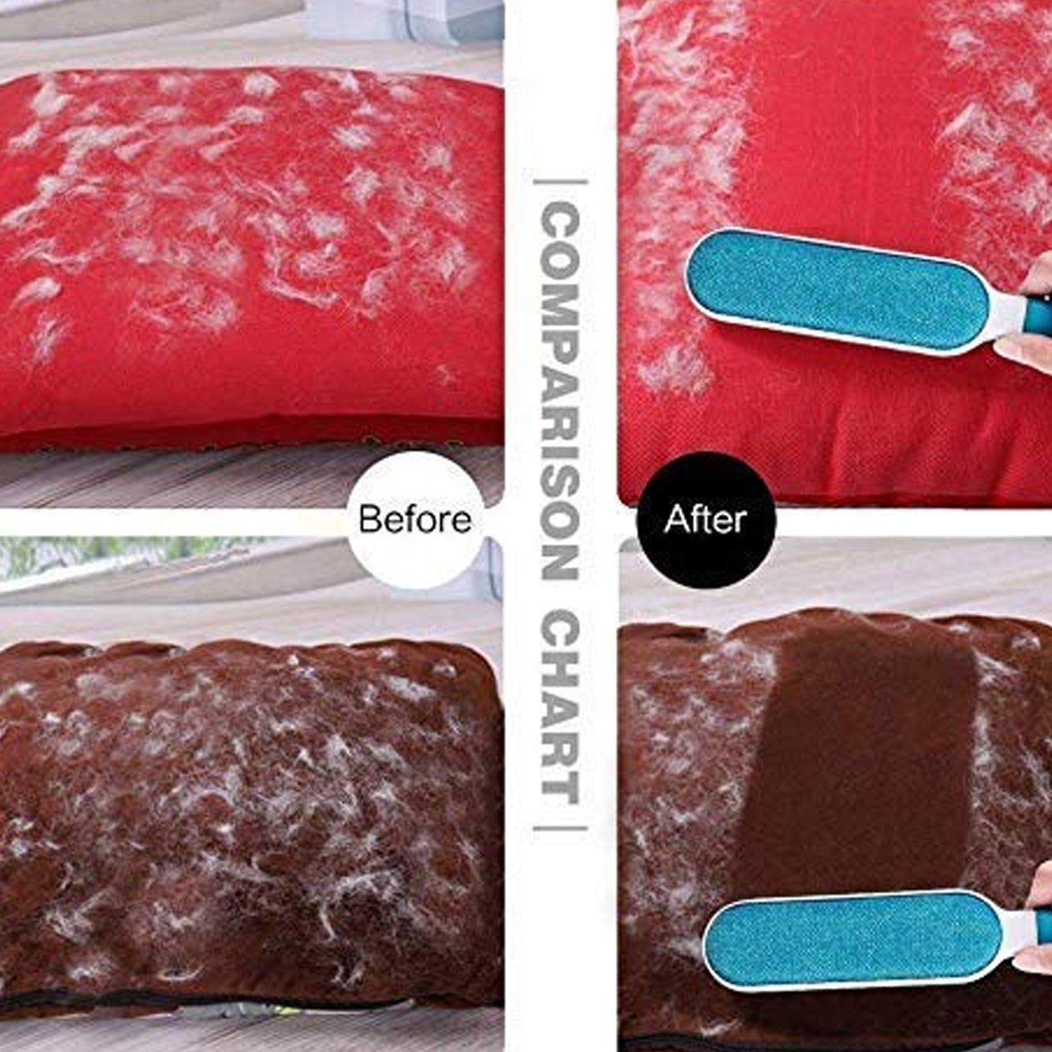 6196 Pet Hair Remover Multi-purpose Double Sided Self-cleaning And Reusable Pet Fur Remover